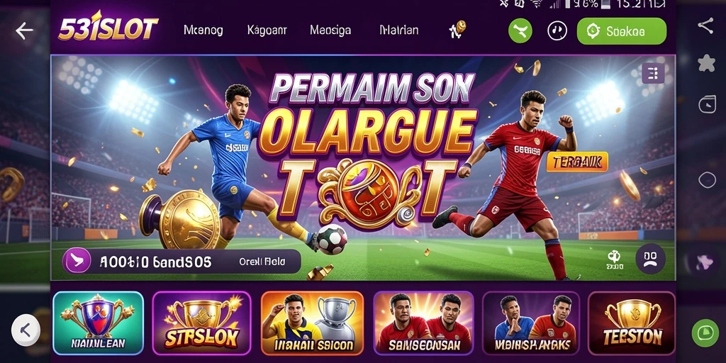 Tampilan menarik dari gameplay 531SLOT yang menggabungkan slot dan olahraga.