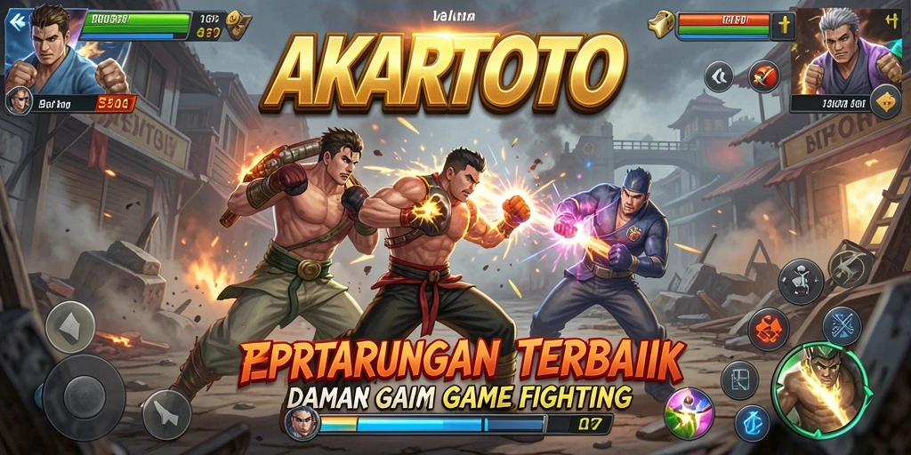 Tampilan gameplay AKARTOTO dengan aksi pertarungan yang mendebarkan.