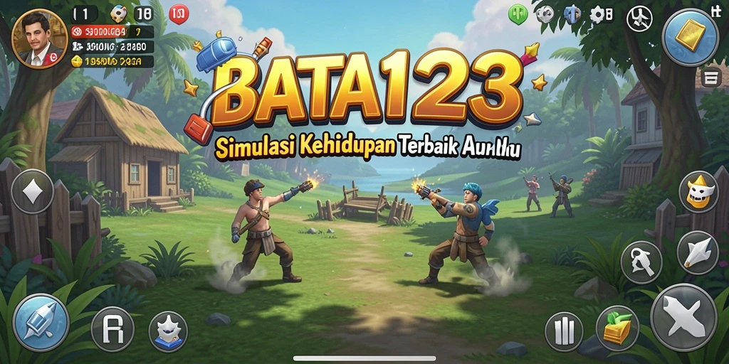 Screenshot BATA123 yang menunjukkan gameplay simulasi kehidupan.