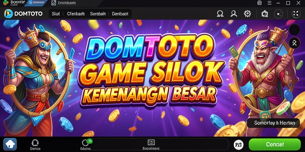 Screenshot DOMTOTO menampilkan gameplay slot yang menarik dan seru.