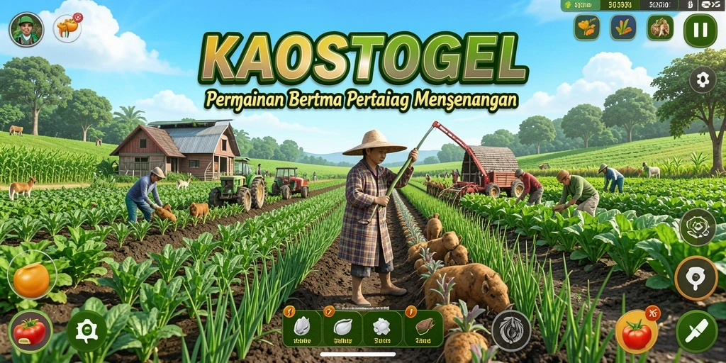 Tampilan menarik dari gameplay KAOSTOGEL dalam simulasi pertanian.