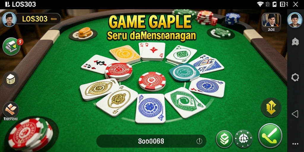 Tampilan gameplay seru permainan Gaple di LOS303.