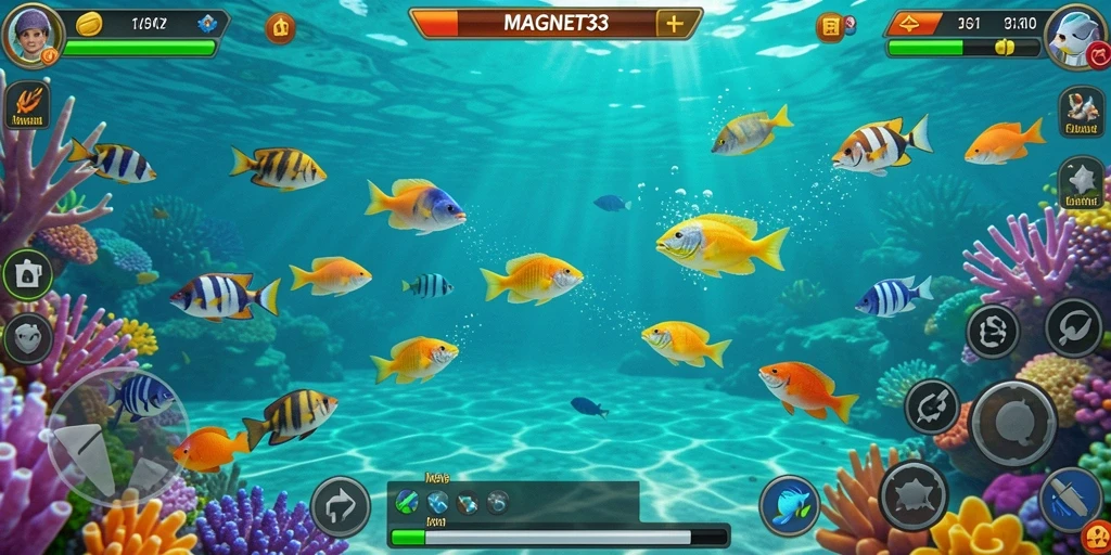 Tampilan seru gameplay Tembak Ikan di MAGNET33.