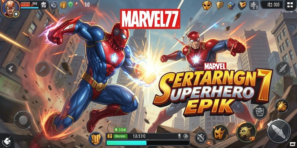 Screenshot dari gameplay seru MARVEL77 menampilkan aksi bertarung yang menegangkan.