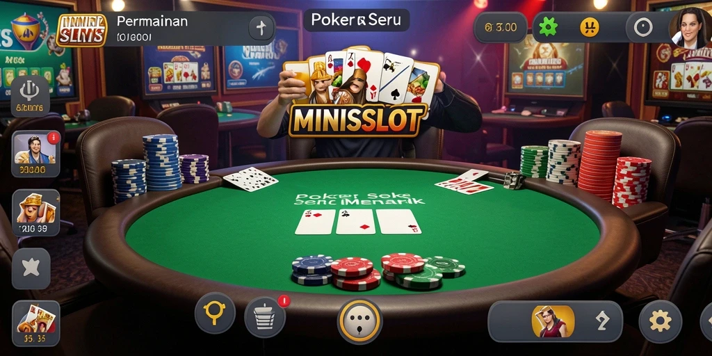 Tampilan menarik gameplay Poker di MINISLOT.