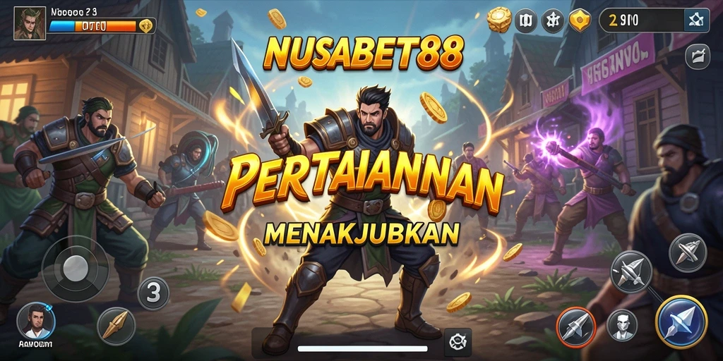 Screenshot NUSABET88 menampilkan pertarungan seru dalam mode Tower Defense.