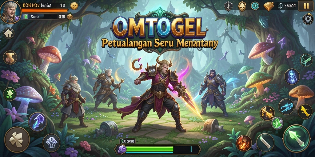 Tampilan gameplay OMTOGEL dengan dunia petualangan yang menakjubkan.