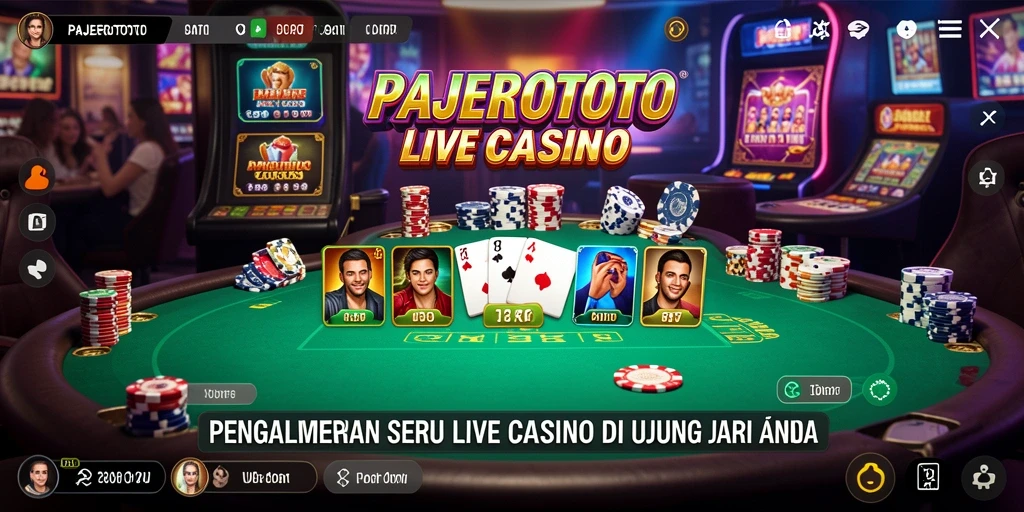 Tampilan seru gameplay Live Casino di PAJEROTOTO.