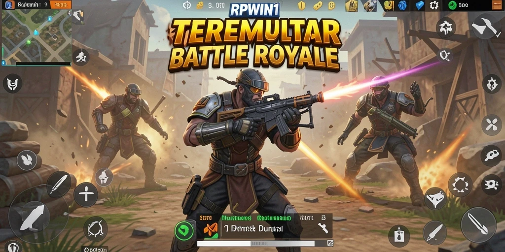Screenshot menampilkan gameplay seru dalam RPWIN1 Battle Royale.
