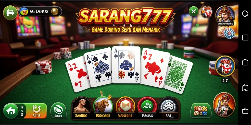 Tampilan utama permainan Domino yang seru di SARANG777.