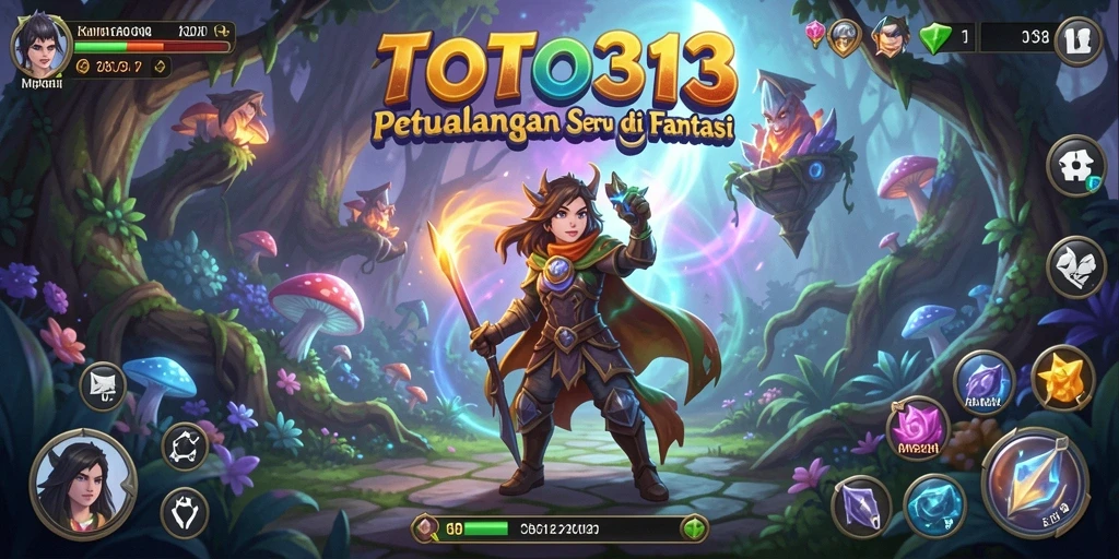 Tampilan gameplay TOTO313 dengan karakter dan latar belakang petualangan.