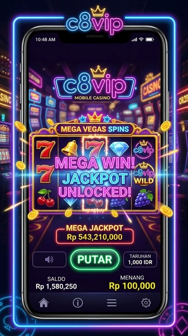 Tampilan antarmuka utama c8vip yang sederhana dan mudah dipahami.